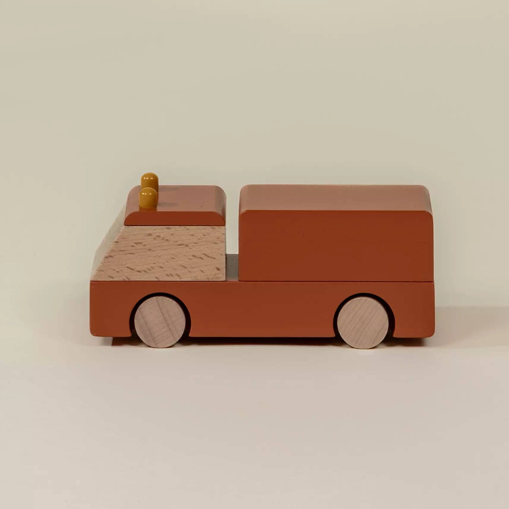 Feuerwehrwagen aus Holz | Robustes städtisches Fahrzeug aus Holz