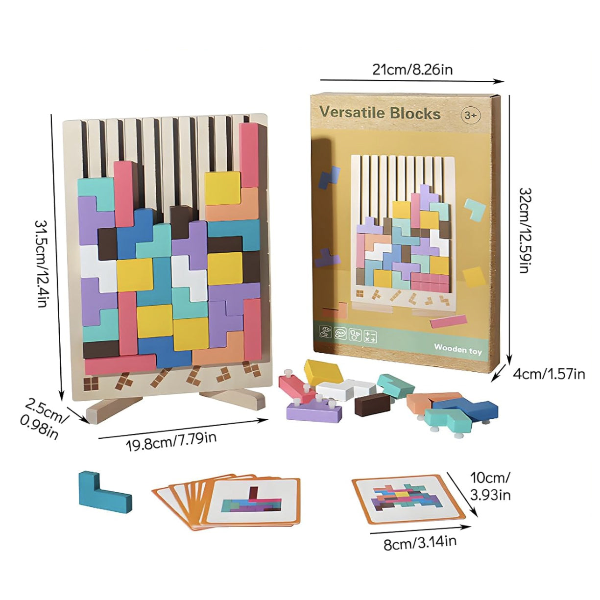 Tetris Montessori Träpussel