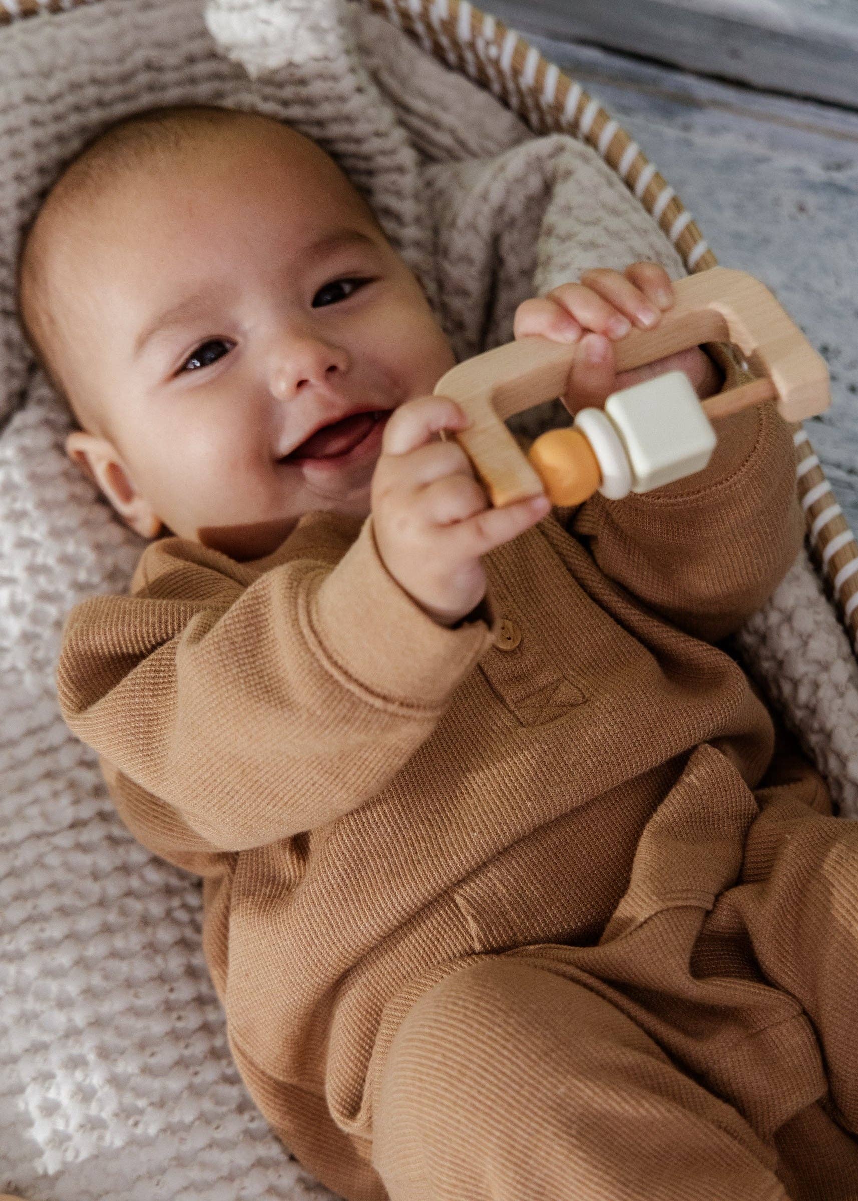 Baby First Toys Gift Box | With rattle, sensory book and stackable toys