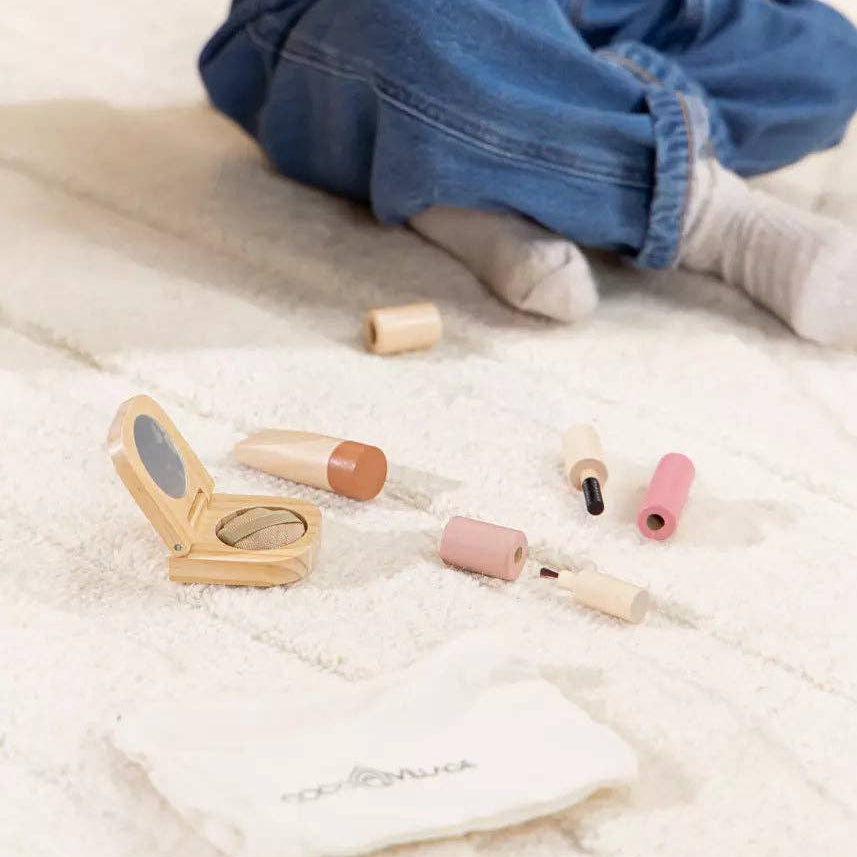 Houten Beautyset | Fantasieset met houten make-up en spiegel