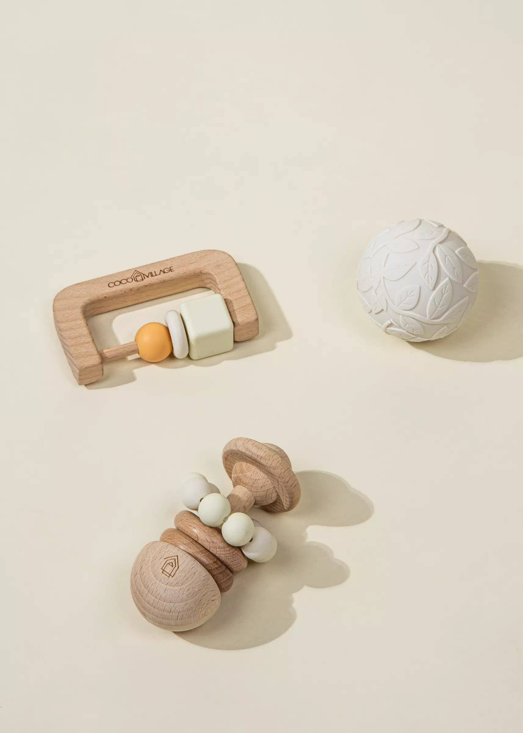 Baby First Toys Gift Box | With rattle, sensory book and stackable toys