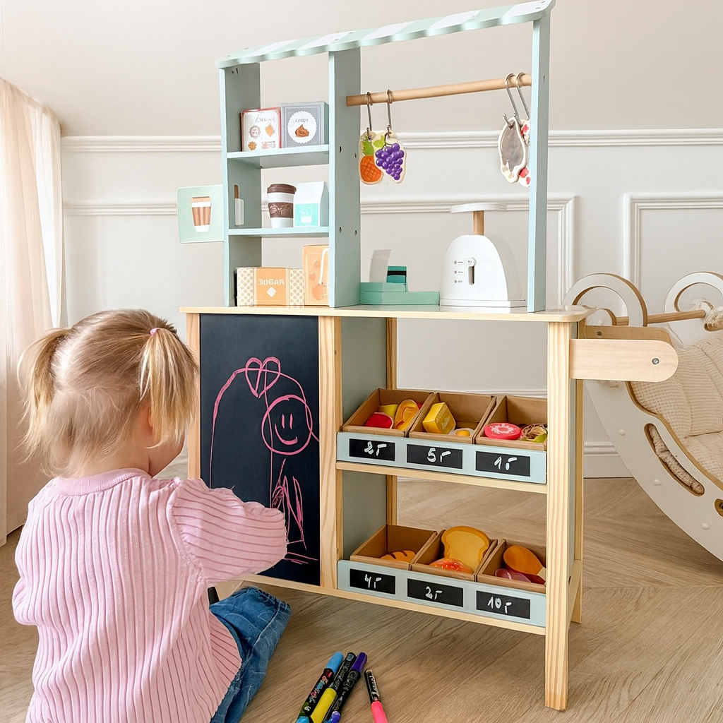 Montessori trälekset – matvagn (73 delar)