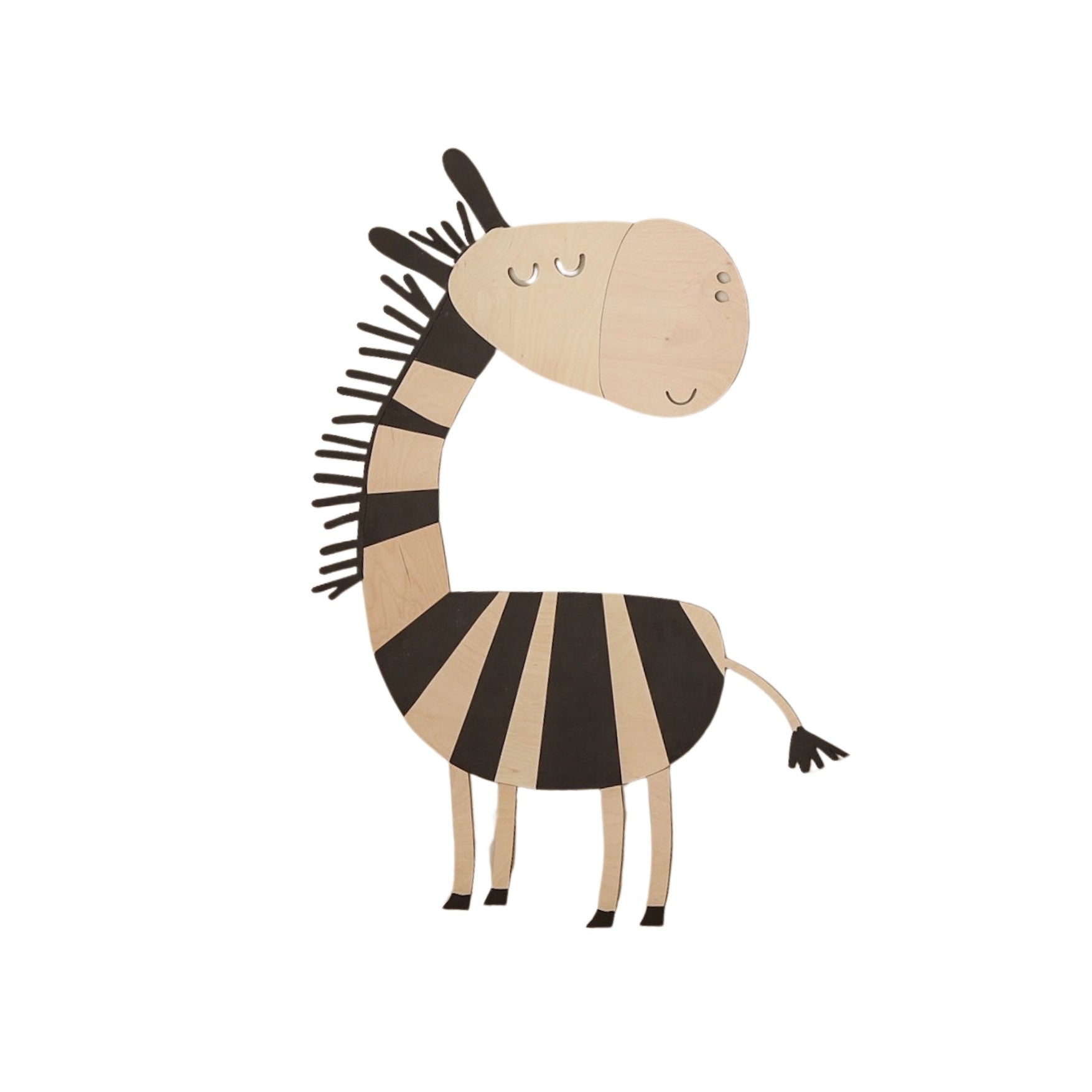 Houten Safari Zebra - Wanddecoratie