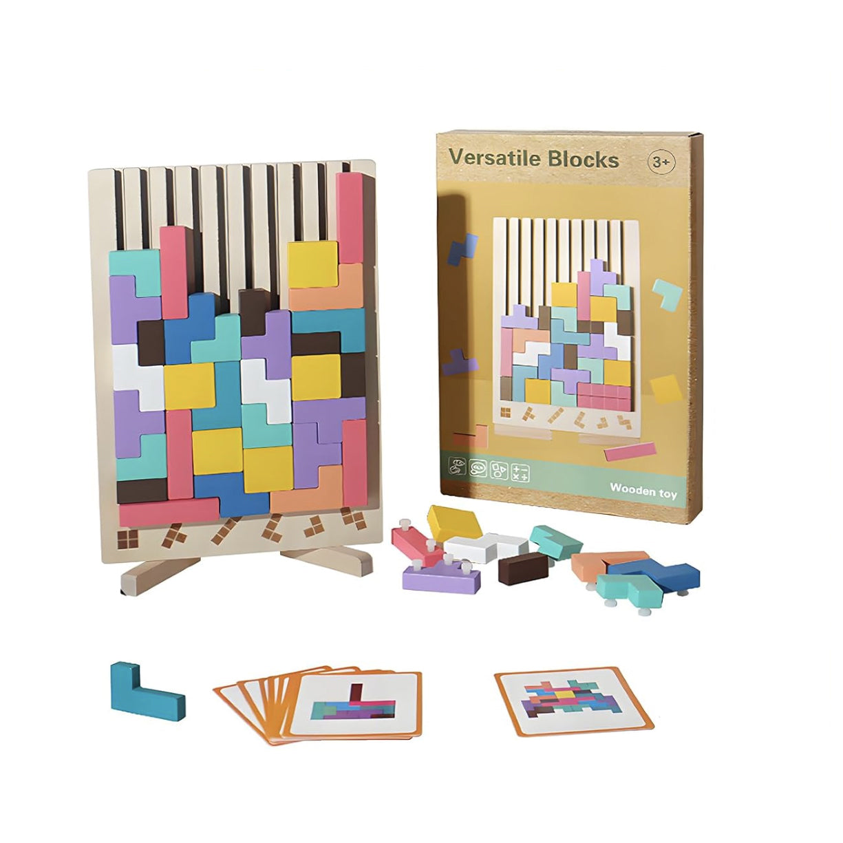 Tetris Montessori Träpussel